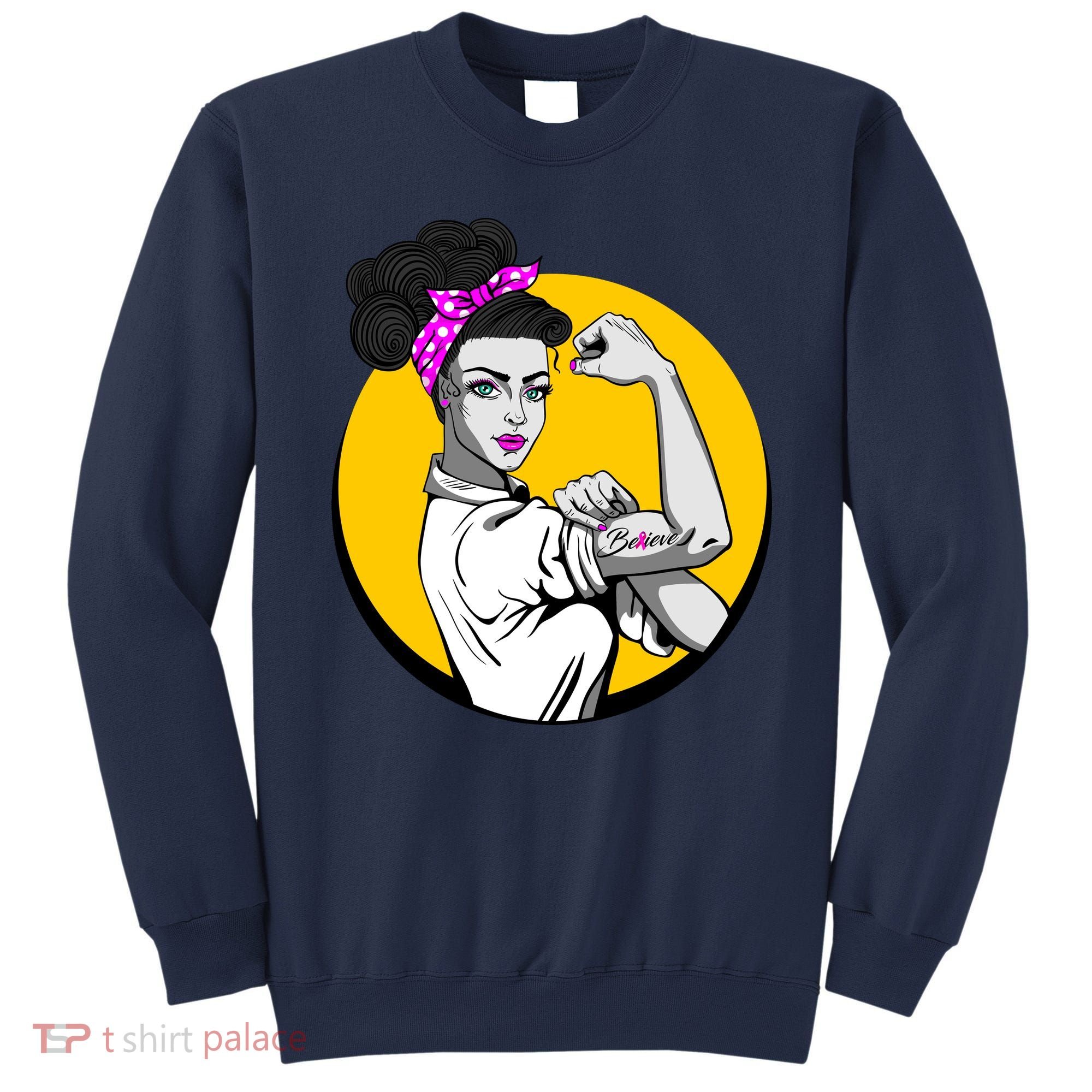 Fight Back Believe Breast Cancer Awareness Sweatshirt
