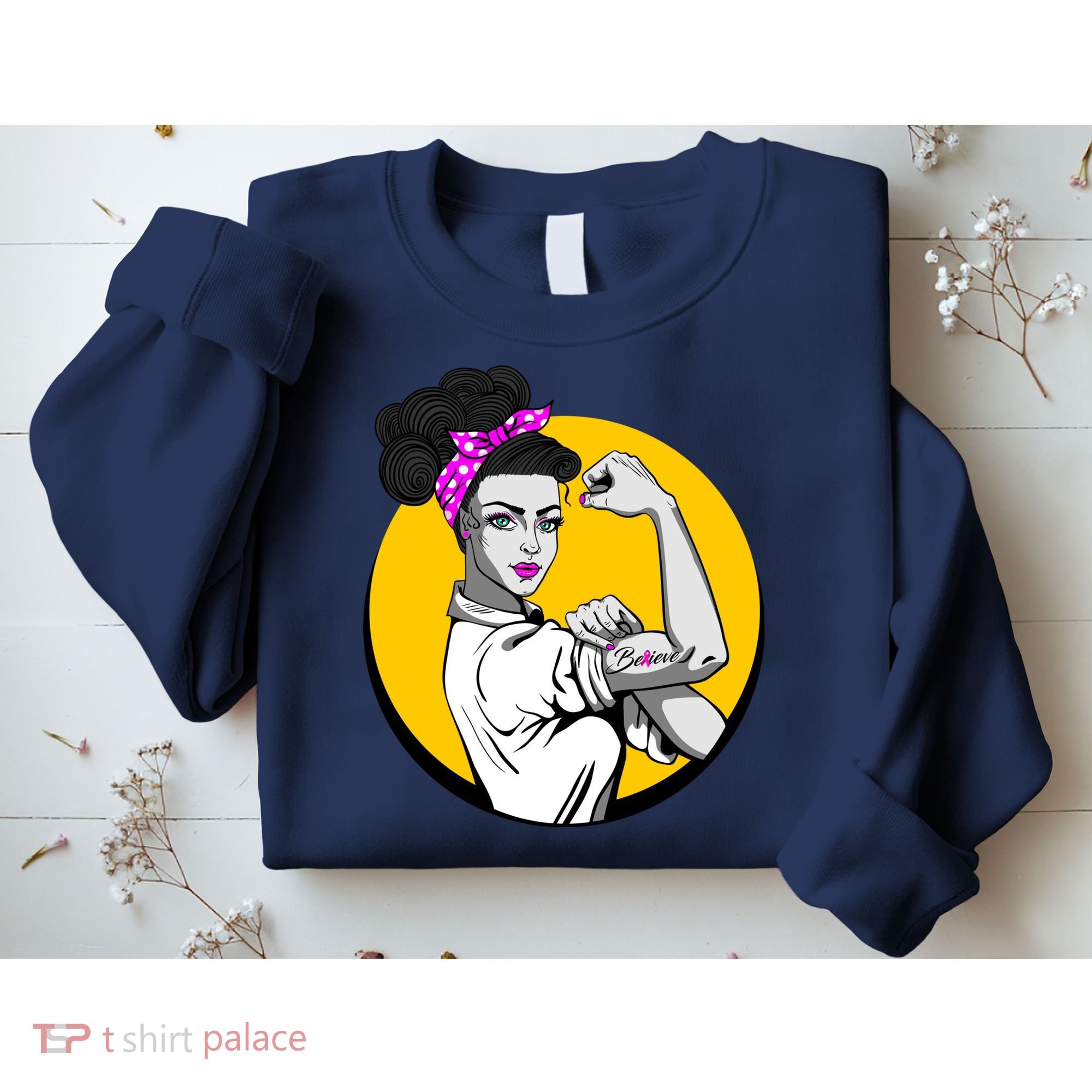 Fight Back Believe Breast Cancer Awareness Sweatshirt