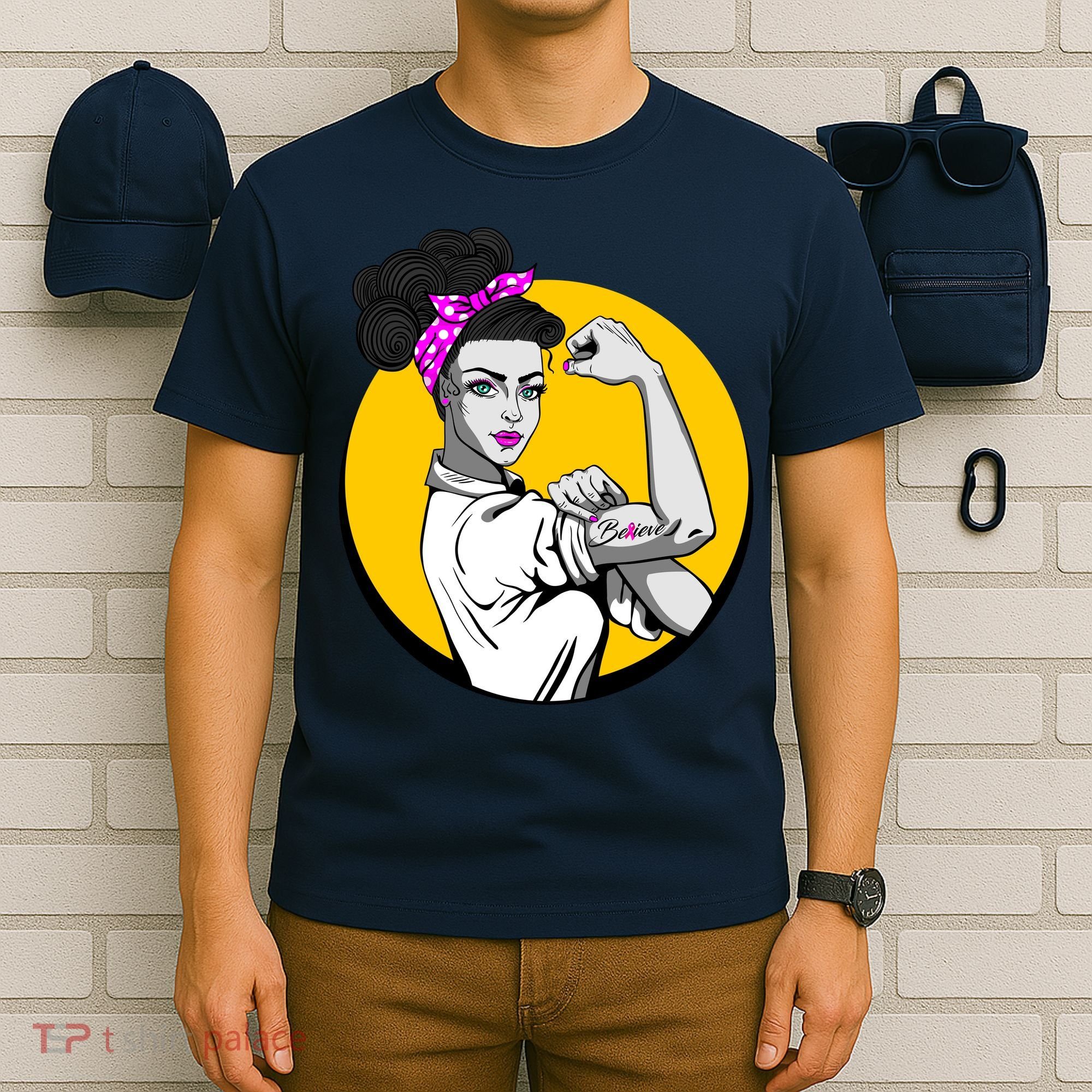 Fight Back Believe Breast Cancer Awareness T-Shirt