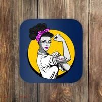 Fight Back Believe Breast Cancer Awareness Coaster thumb 0