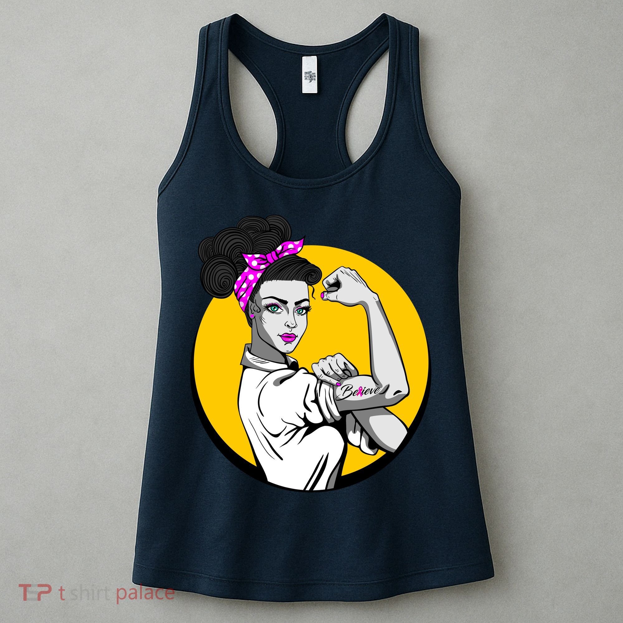 Fight Back Believe Breast Cancer Awareness Women's Tank Top