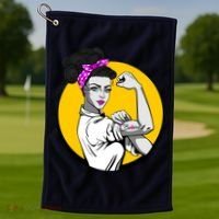 Fight Back Believe Breast Cancer Awareness Golf Towel thumb 1
