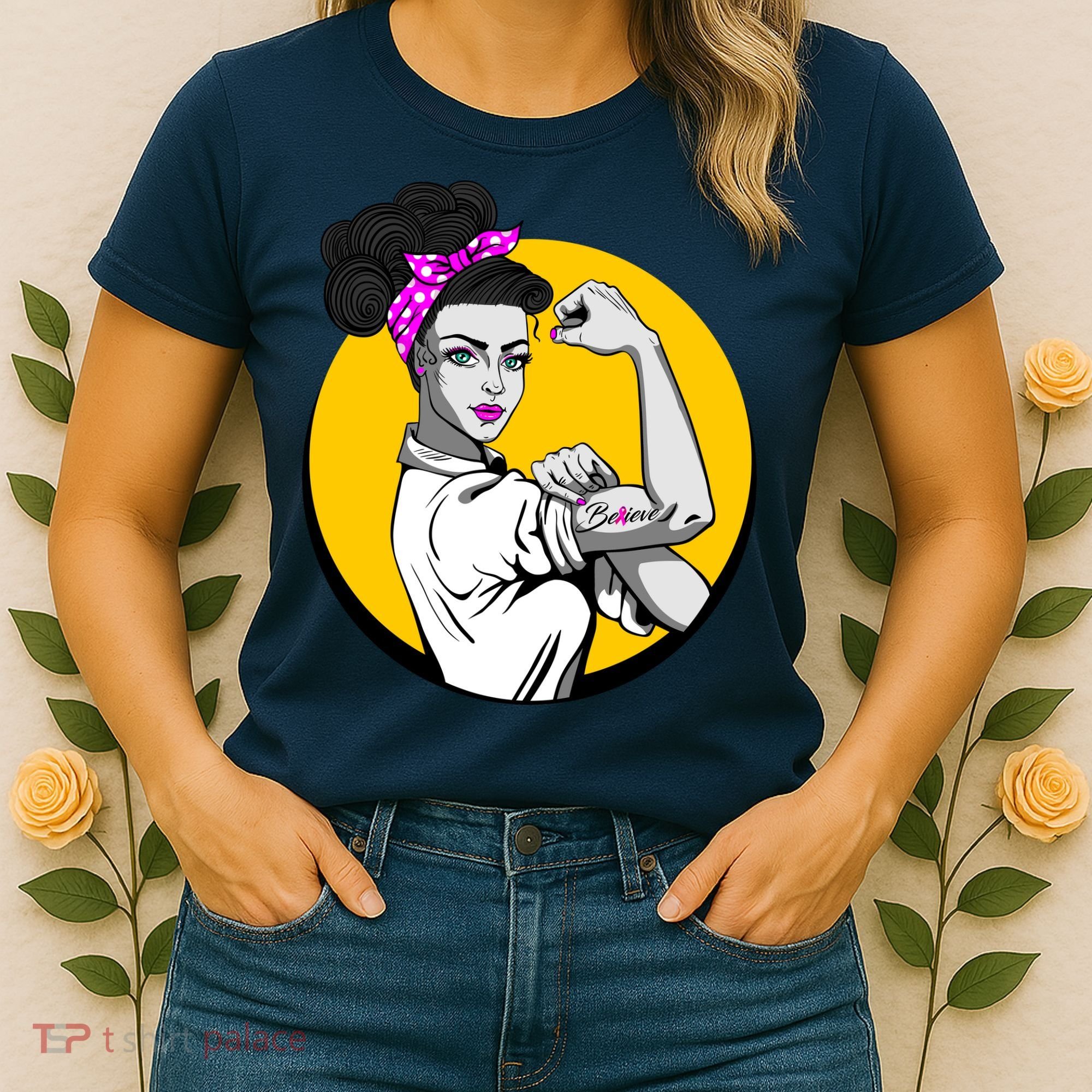 Fight Back Believe Breast Cancer Awareness Women's T-Shirt