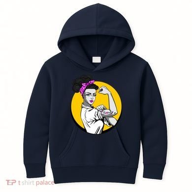 Fight Back Believe Breast Cancer Awareness Kids Hoodie