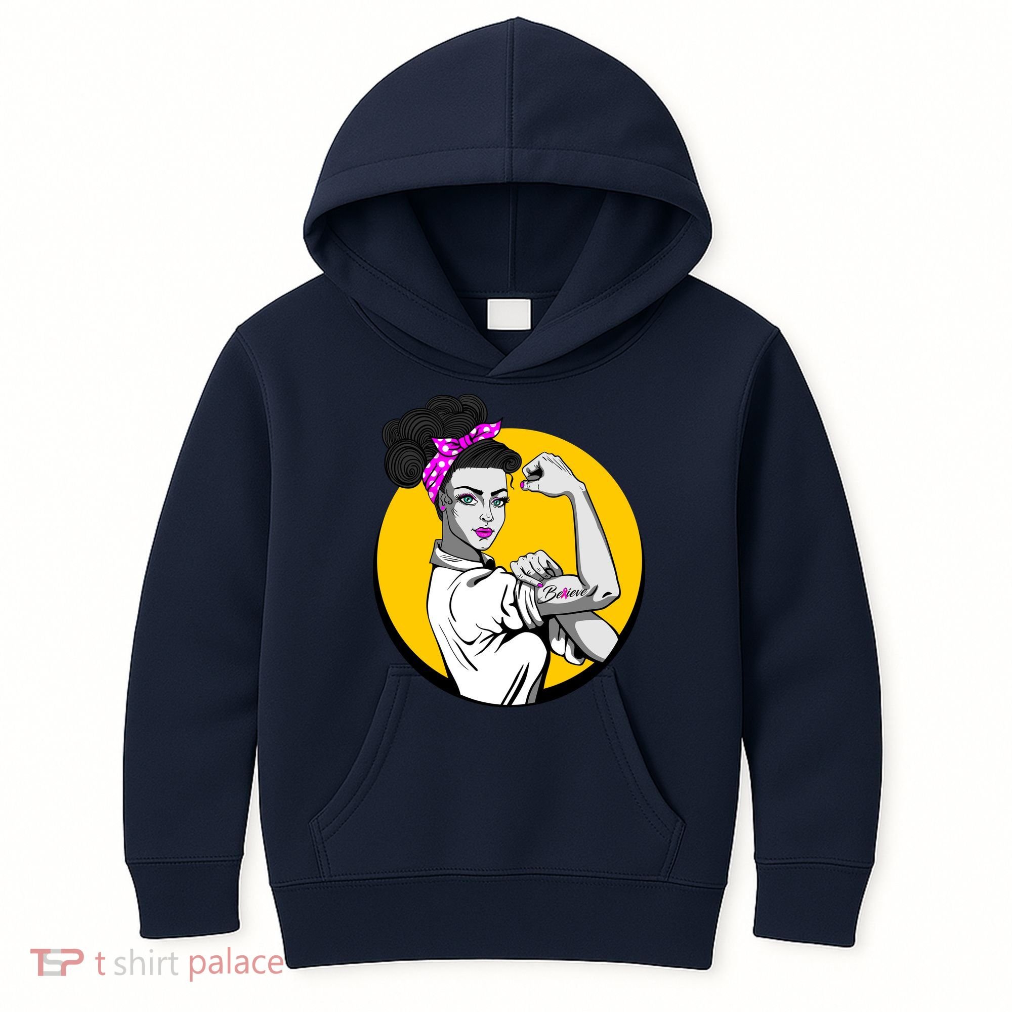 Fight Back Believe Breast Cancer Awareness Kids Hoodie