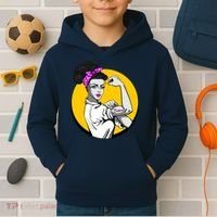 Fight Back Believe Breast Cancer Awareness Kids Hoodie thumb 2