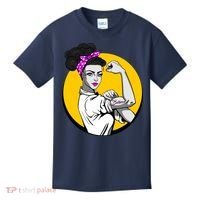 Fight Back Believe Breast Cancer Awareness Kids T-Shirt thumb 0