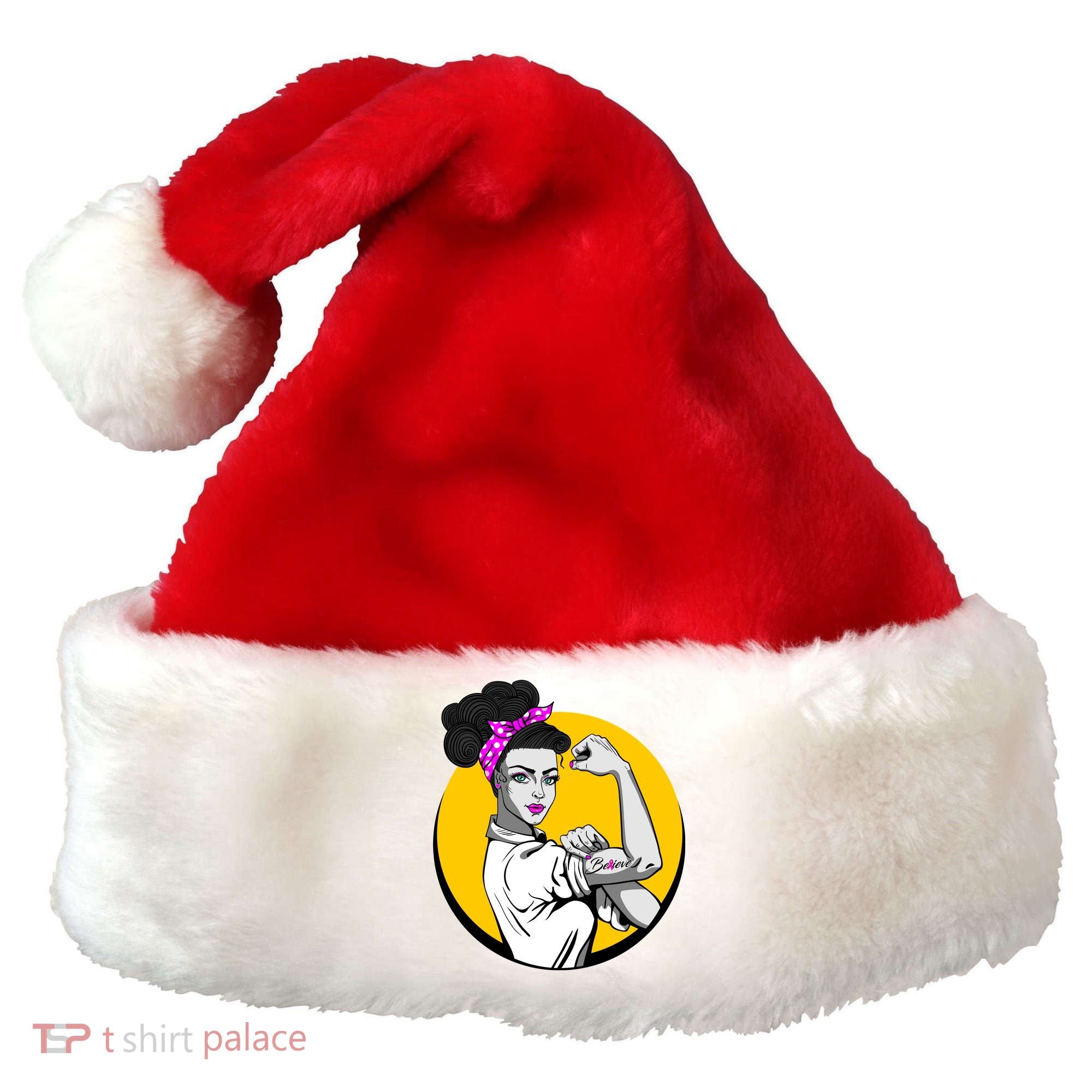 Fight Back Believe Breast Cancer Awareness Santa Hat