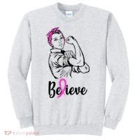 Fight Beast Cancer Awareness Believe  Sweatshirt thumb 0
