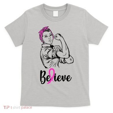 Fight Beast Cancer Awareness Believe  T-Shirt