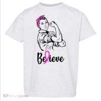 Fight Beast Cancer Awareness Believe  Toddler T-Shirt thumb 0