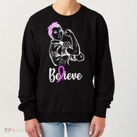 Fight Beast Cancer Awareness Believe  Women's Sweatshirt thumb 0