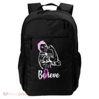 Fight Beast Cancer Awareness Believe  Backpack thumb 0