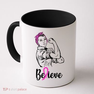 Fight Beast Cancer Awareness Believe  Coffee Mug