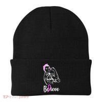 Fight Beast Cancer Awareness Believe  Beanie thumb 0