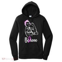 Fight Beast Cancer Awareness Believe  Women's Hoodie thumb 0