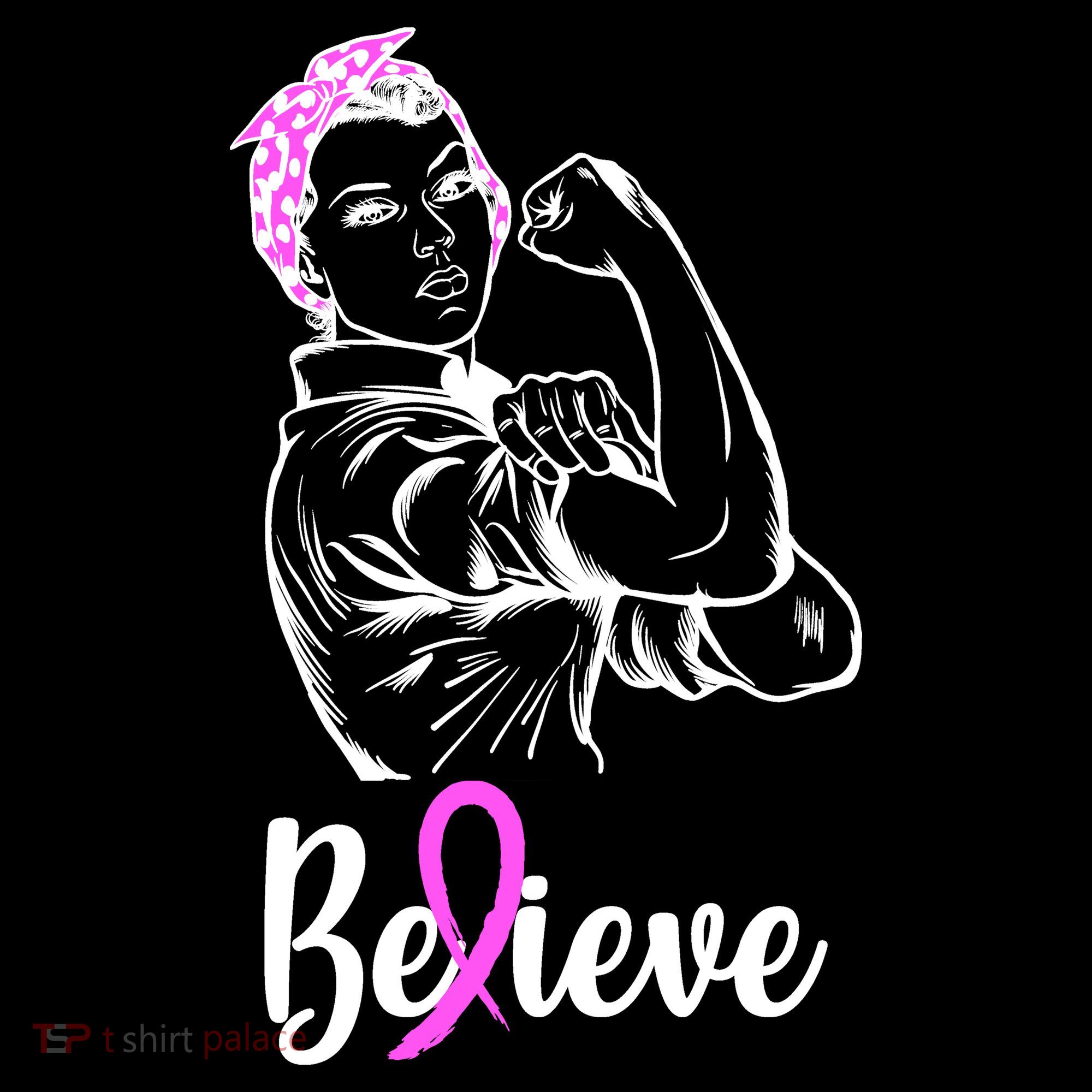 Fight Beast Cancer Awareness Believe  Women's Hoodie