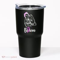 Fight Beast Cancer Awareness Believe  Tumbler thumb 0