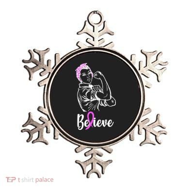 Fight Beast Cancer Awareness Believe  Ornament