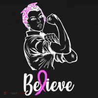 Fight Beast Cancer Awareness Believe  Women's Tank Top thumb 5