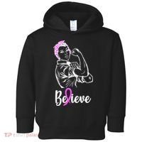 Fight Beast Cancer Awareness Believe  Toddler Hoodie thumb 0