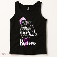 Fight Beast Cancer Awareness Believe  Tank Top thumb 2