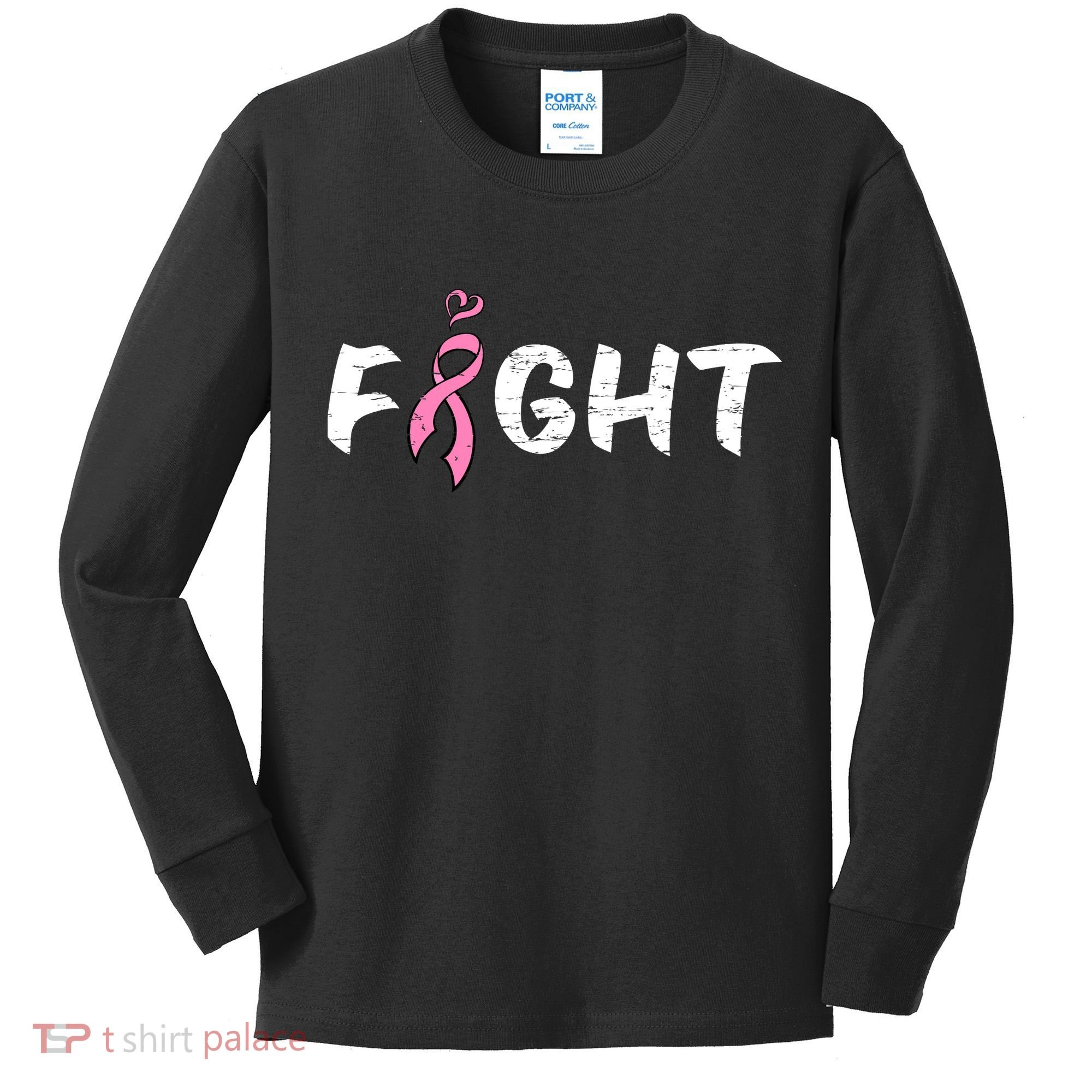 Fight Breast Cancer Kids Long Sleeve Shirt