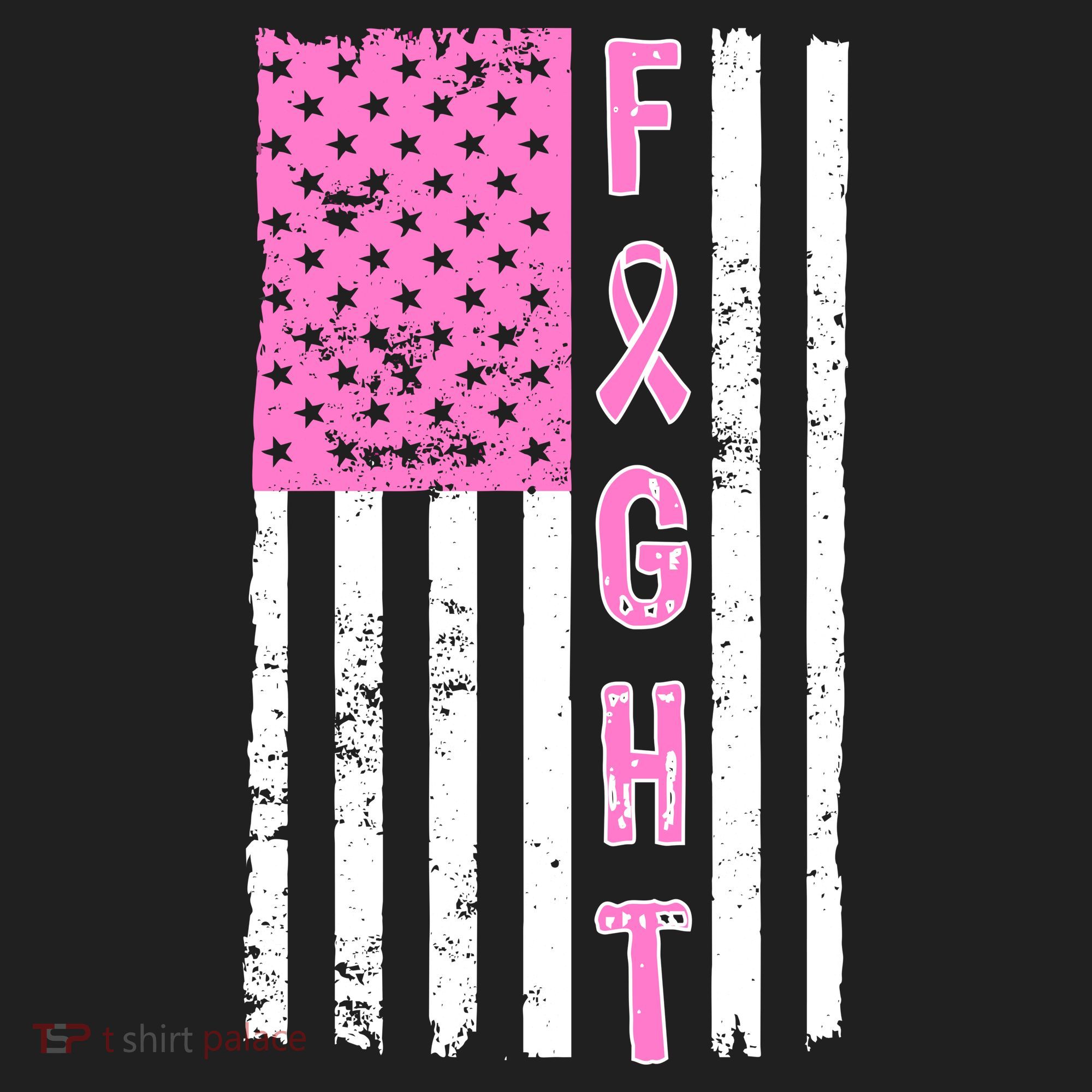 Fight Breast Cancer American Flag Beanie
