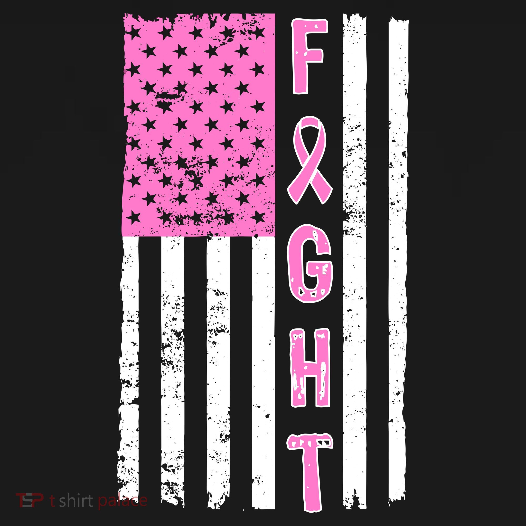 Fight Breast Cancer American Flag Pajama Set