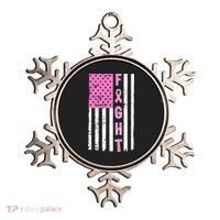Fight Breast Cancer American Flag Ornament thumb 0