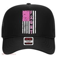 Fight Breast Cancer American Flag Hat thumb 0