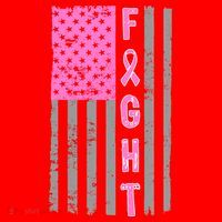 Fight Breast Cancer American Flag Santa Hat thumb 1