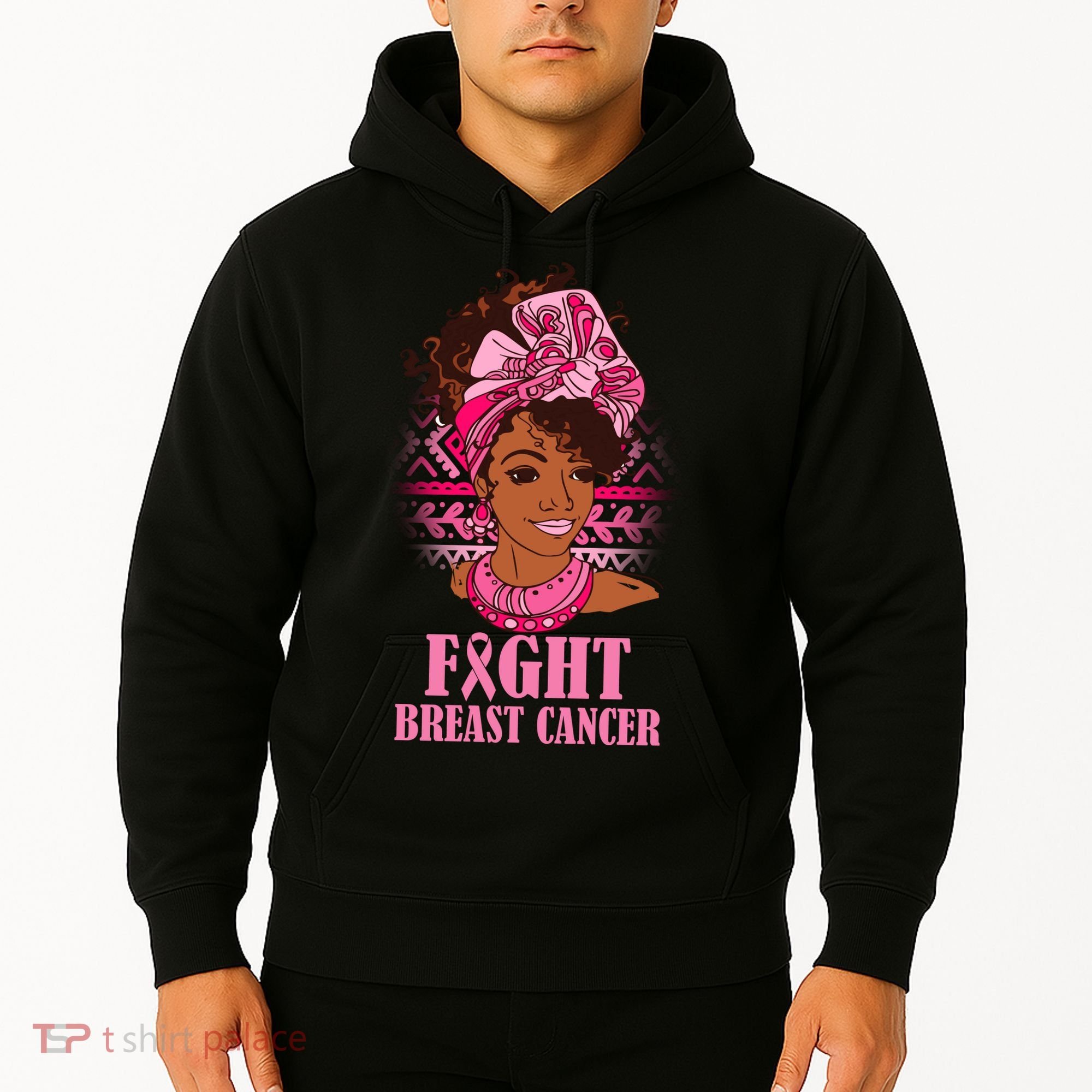 Fight Breast Cancer Awareness African American Hoodie