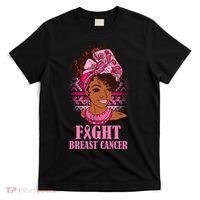 Fight Breast Cancer Awareness African American T-Shirt thumb 0