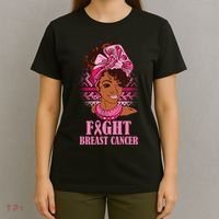 Fight Breast Cancer Awareness African American T-Shirt thumb 4