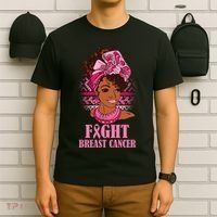 Fight Breast Cancer Awareness African American T-Shirt thumb 6