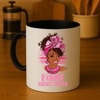 Fight Breast Cancer Awareness African American Coffee Mug thumb 4