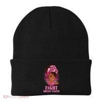 Fight Breast Cancer Awareness African American Beanie thumb 0