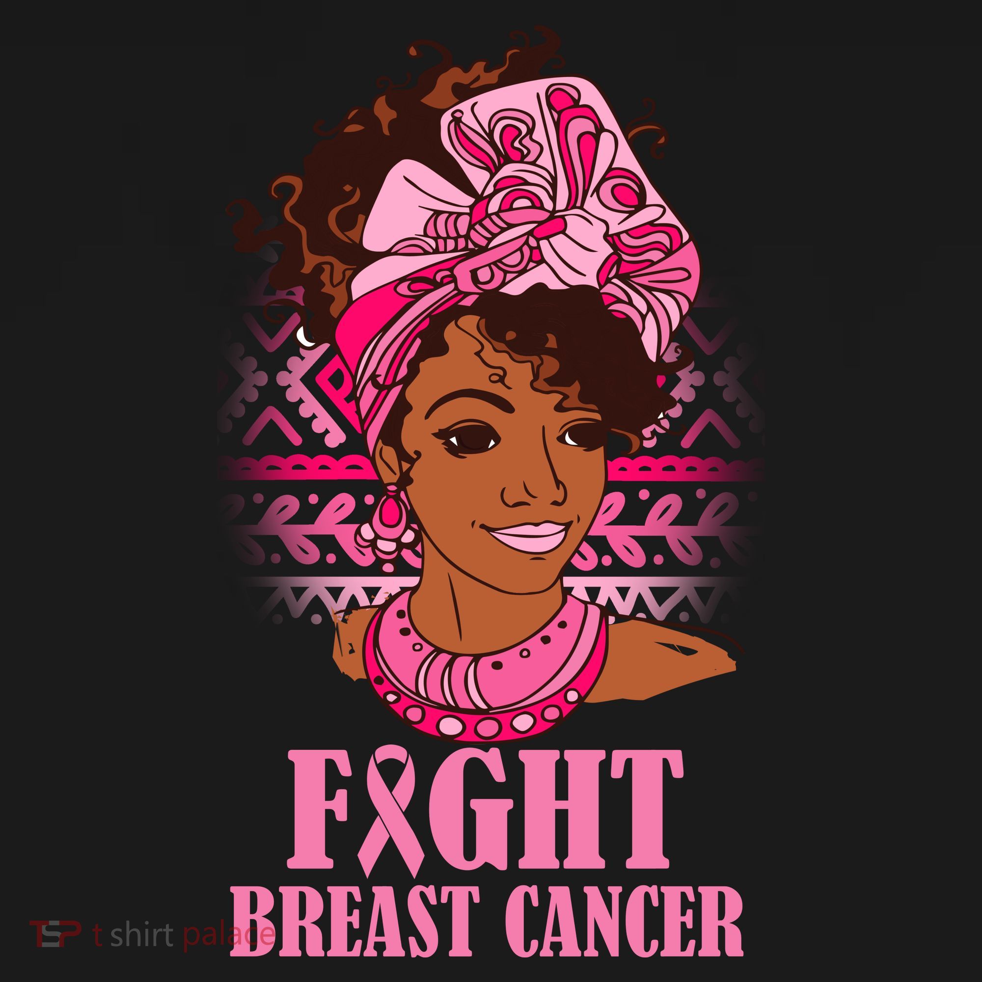 Fight Breast Cancer Awareness African American Women's Hoodie