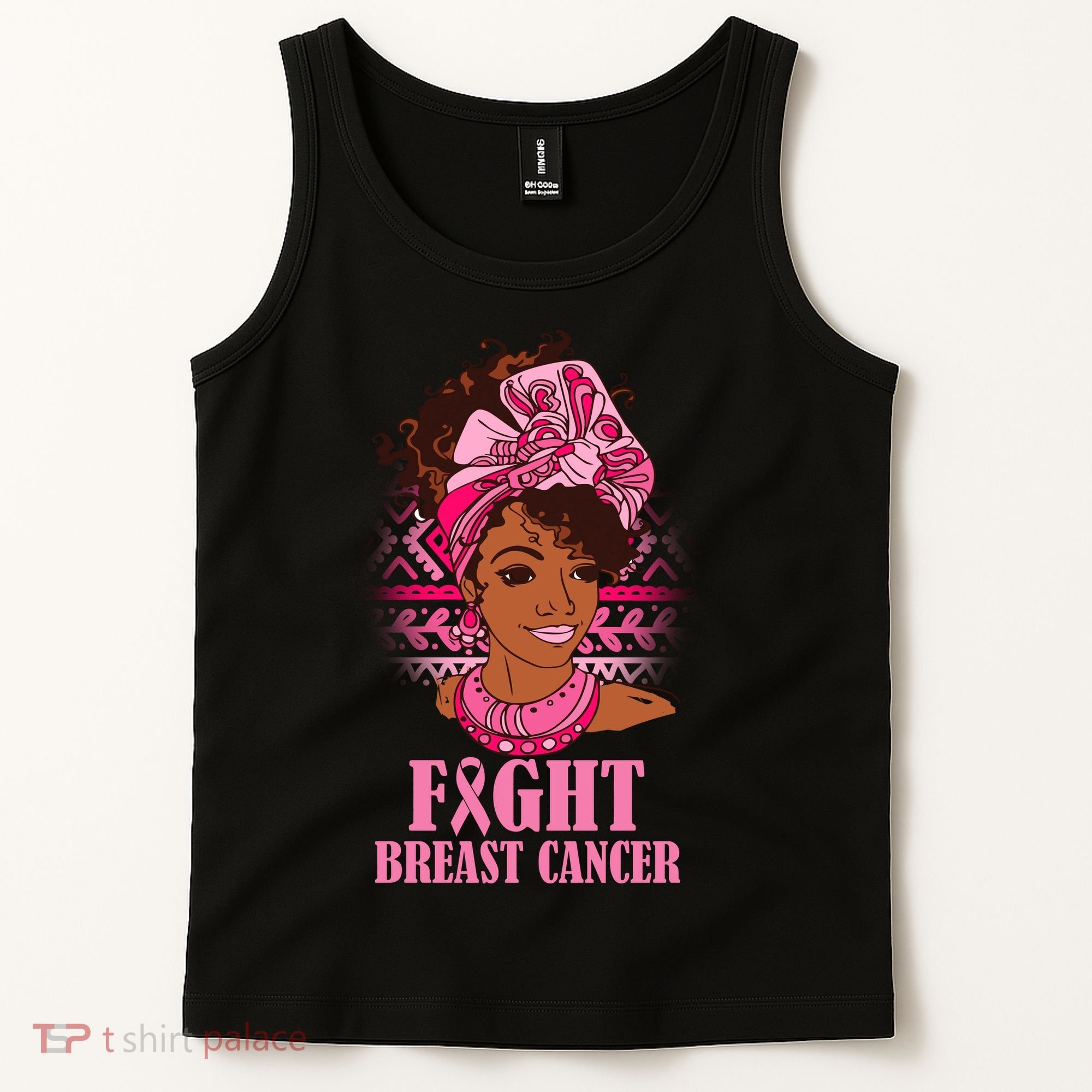 Fight Breast Cancer Awareness African American Tank Top