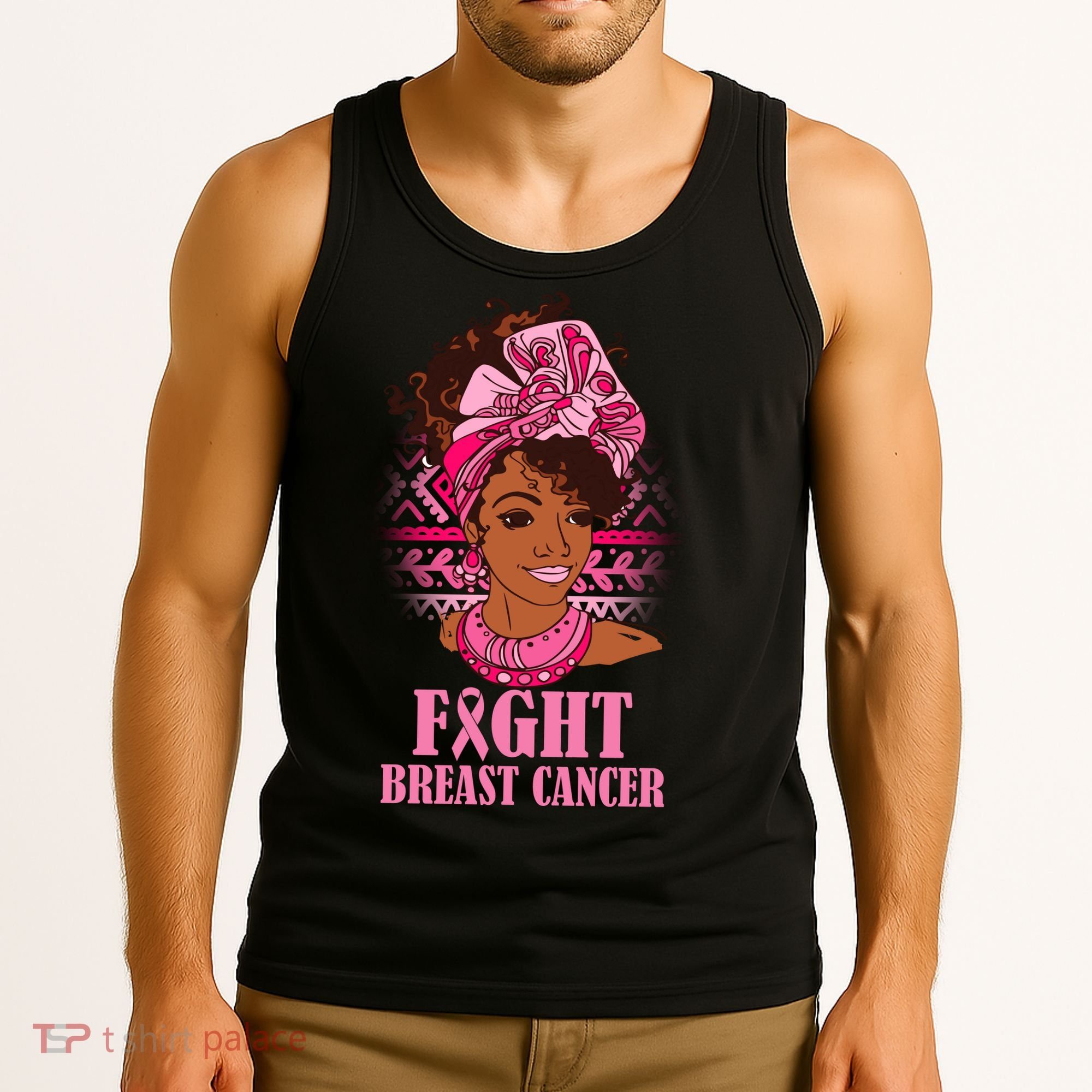 Fight Breast Cancer Awareness African American Tank Top