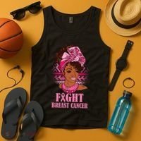 Fight Breast Cancer Awareness African American Tank Top thumb 4