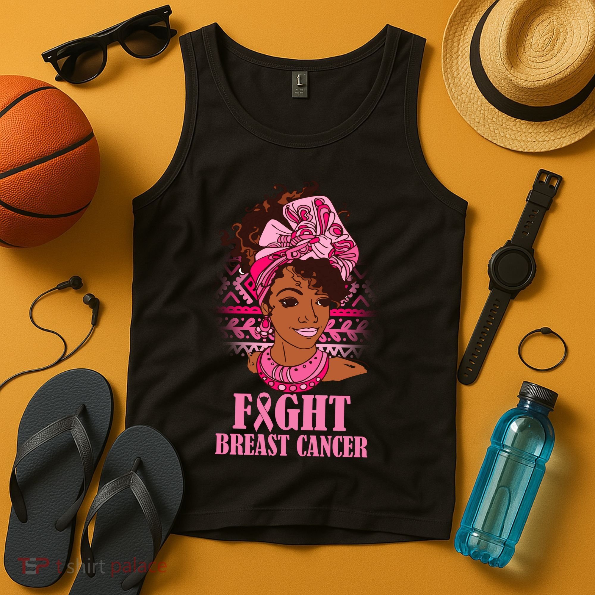 Fight Breast Cancer Awareness African American Tank Top