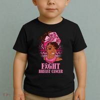 Fight Breast Cancer Awareness African American Toddler T-Shirt thumb 2