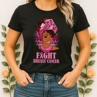 Fight Breast Cancer Awareness African American Women's T-Shirt thumb 2