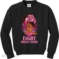 Fight Breast Cancer Awareness African American Kids Sweatshirt thumb 0