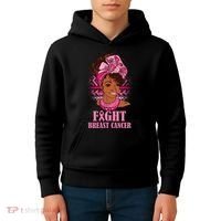 Fight Breast Cancer Awareness African American Kids Hoodie thumb 4