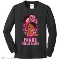 Fight Breast Cancer Awareness African American Kids Long Sleeve Shirt thumb 0