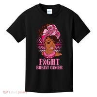 Fight Breast Cancer Awareness African American Kids T-Shirt thumb 0