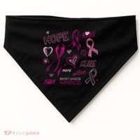 Fight Breast Cancer Awareness Ribbon USA-Made Doggie Bandana thumb 0